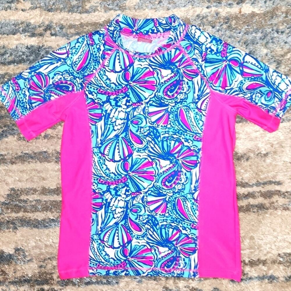 Lilly Pulitzer Swim Short Sleeve Top || Girls XL EUC